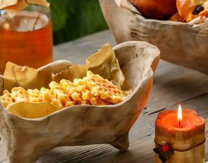 Bol à fruits en bois salade faite à la main ustensiles de cuisine faits à la main rustique bol décoratif cadeaux à la maison - Product Image 2