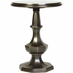 โต๊ะทองเหลืองทรงกลมขนาดกะทัดรัดพร้อมการออกแบบฝังหินอ่อนเหมาะสำหรับการตกแต่งแบบคลาสสิกซึ่งได้รับแรงบันดาลใจจากการตกแต่งภายในที่หรูหรา - Product Image 2