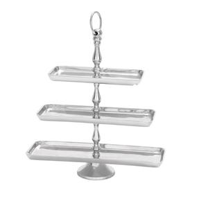 Soporte para servir pasteles de estilo americano con forma redonda para decoración de fiestas de cumpleaños o bodas, con acabado en polvo blanco al precio más bajo. - Product Image 6