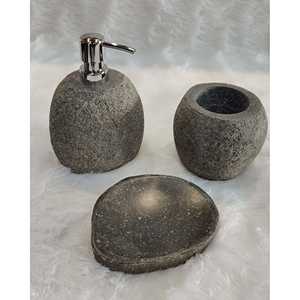 Bali Stone Luxury Bathroom <b>Set</b>-BAS-17 for Home and Hotel Featuring an Exquisite <b>Toothbrush</b> <b>Holder</b> - Product Image 1