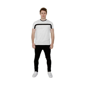 T-shirt en coton uni personnalisé pour homme, tee-shirt basique confortable, coupe décontractée, vêtements de base, OEM ODM - Product Image 1