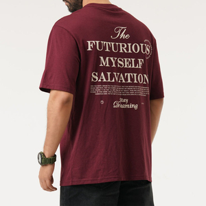 Directo de fábrica al por mayor de algodón con estampado personalizado 240 GSM Drop Shoulder Cool Fit Streetwear camiseta de gran tamaño - Product Image 4