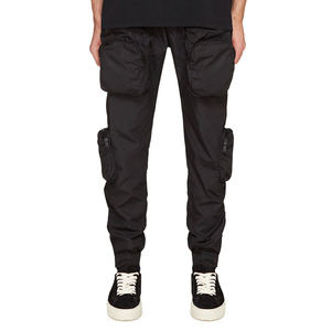 Pantalon cargo noir à 6 poches pour hommes, pantalon de jogging mince pour hommes, pantalon uni OEM décontracté pour hommes, vente en gros - Product Image 6