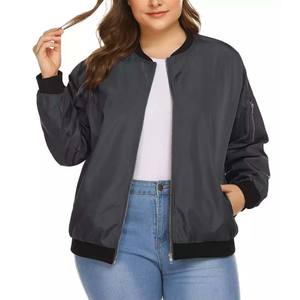 2025 <b>Women's</b> Custom Color Crocheted Bomber <b>Jacket</b> Breathable Wholesale with OEM Service - Product Image 1