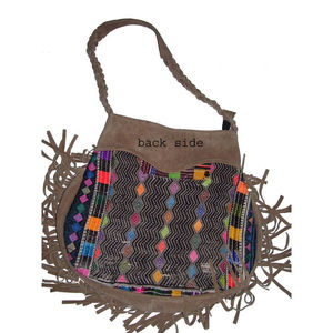 Sac ethnique en coton fait main couleurs vives broderie tribale grande capacité fermeture à glissière Portable pour un usage quotidien mariages indiens - Product Image 2