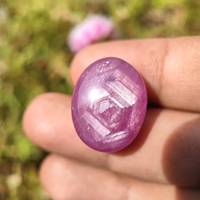 Cabochon de rubis d'étoile naturelle de haute qualité pierre précieuse de coupe ovale en vrac pour la fabrication de bijoux pour boucles d'oreilles