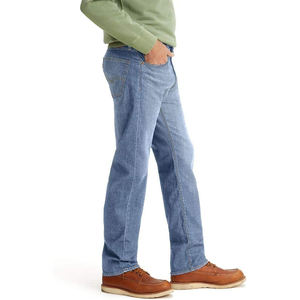 Jeans à fermeture éclair personnalisés pour hommes, pantalon déchiré nouveau style, jean skinny à la mode, délavé pour homme, pantalon crayon bleu à prix réduit - Product Image 5