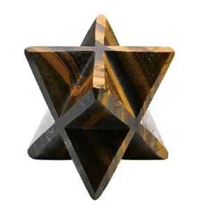 Ojo de tigre natural dorado Merkaba Star Stone Cristal natural Energía Curación Meditación Regalo Otras artesanías de cristal Categoría de producto - Product Image 5