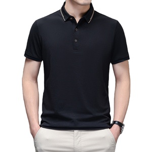 Polos de algodón 100% personalizados al por mayor para hombre, camisetas de golf de manga corta con diseño liso a rayas y logotipo bordado - Product Image 1