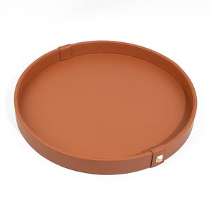 Houten Serveerschaal Mdf Set Panaleer Rond Houten Dienblad-Tweedelig Opbergblad Met Sabelcertificaat - Product Image 2