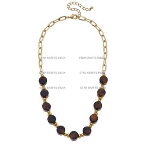 Producto más vendido de collar de resina y madera de alta calidad del fabricante indio disponible a granel - Product Image 5