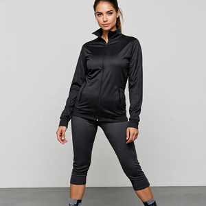 Wholesale Lightweight Trucker Zipper Jacket Sweatpants Two Piece Sets Sportswear Jogging Fitness Wear Two Piece Sets - Product Image 5