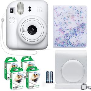 Appareil photo instantané Fujifilm Instax Mini 12 avec pack de 40 films - Blanc argileux - Product Image 1