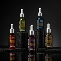 Ensemble de flacons de toilettage masculin vides OEM ODM, diffuseur bleu royal, flacon pulvérisateur vert, compte-gouttes en verre, emballage cadeau pour parfum