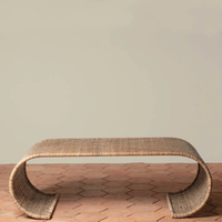 Table basse en rotin arqué Fabriqué au Vietnam Matériaux écologiques Meubles de maison Décoration intérieure Vente en gros