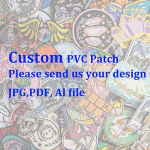 Écussons en caoutchouc PVC écologiques avec drapeau américain inversé, motifs alphabet et fleurs pour vestes et chapeaux - Couleur personnalisée, gaufrage 3D - Product Image 2