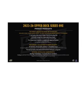 100% authentique ! NOUVEAU 2025-26 Upper Deck Series 1 Hockey Hobby Box Scellé en usine Disponible pour les acheteurs en gros en stock - Product Image 6