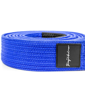 Ceinture de Jiu-Jitsu Brésilien Premium BJJ Pro Bleue Double Noyau Coton Tissage Perlé Ceinture d'Entraînement - Product Image 2