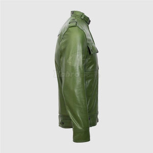 Venta caliente Hombres Ropa Chaqueta de cuero Nueva moda Hombres Chaqueta de cuero a prueba de viento - Product Image 3