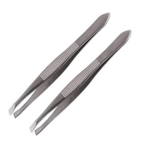 Las mejores pinzas para cejas en color plateado Acero inoxidable La más alta calidad Reutilizable y duradera Producto más nuevo Herramienta de belleza - Product Image 1