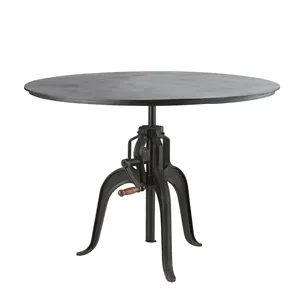 Table à manger industrielle à manivelle en métal pour l'atelier à domicile salle à manger hôtel et entrepôt - Product Image 3