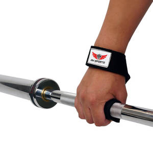 Correas de levantamiento de muñeca acolchadas de neopreno de alta calidad, correas de algodón para entrenamiento físico con soporte de calidad para levantamiento de pesas - Product Image 5