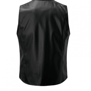 Veste sans manches respirante de conception personnalisée OEM vestes d'extérieur d'hiver gilet en cuir pour hommes avec LOGO personnalisé rembourrage en polyester - Product Image 6