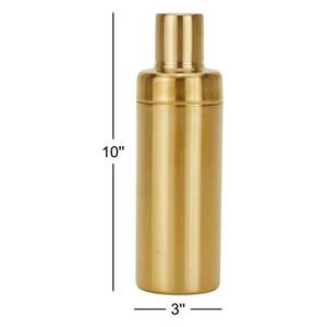 Elegant Stainless Steel Gold <b>Cocktail</b> Shaker Sleek Tall Design Leak Proof Durable Finish Perfect for Modern Home Bar and Parties - Product Image 3