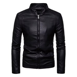 เสื้อแจ็คเก็ตหนังผู้ชาย OEM สไตล์สตรีทแวร์ ทรงบอมเบอร์ หนังวัวแท้ ผลิตและขายส่ง - Product Image 1