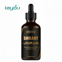 Gouttes liquides de résine de Shilajit, complexe de plus de 85 oligo-éléments, Ashwagandha, Curcuma, Ginseng, Chaga pour usage oral, sans danger pour les femmes enceintes