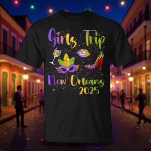 T-shirt assorti pour l'été des demoiselles d'honneur de la Nouvelle-Orléans 2025 – Personnalisable pour les voyages entre filles – Vêtements promotionnels - Product Image 3