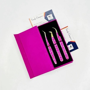 Professional Stainless Steel Precision Paper Coated Tweezers 10mm Durable Sharp Tips <b>Eyelash</b> <b>Extension</b> Volume <b>Mink</b> Pink - Product Image 4