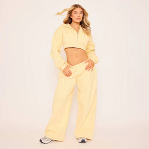 Nouveauté, ensemble survêtement 2 pièces jaune de qualité supérieure pour femmes, sweat à capuche et pantalon de survêtement, ensemble 2 pièces pour femmes - Product Image 2