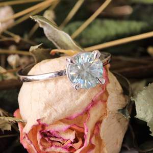 แท่นขุดเจาะเพชรแบบโซลิแทร์ทรงกลมสำหรับเธอ - Product Image 4