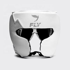 Protector de Cabeza para Entrenamiento de Boxeo Profesional, Color Blanco y Gris, con Logotipo Personalizado, Protección Facial Abierta, para Kickboxing, Precio Razonable - Product Image 1