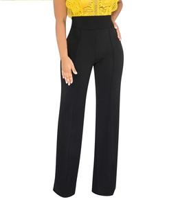 Pantalones ajustados de vestir para mujer, pantalones de vestir formales de oficina rectos planos de alta calidad, ropa de trabajo, pantalones de mujer OEM - Product Image 4
