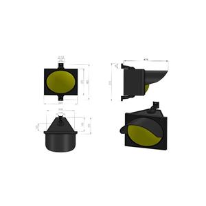 Transmisor de Señal Único LED de Alta Potencia de 300 mm para Semáforos en Entradas de Depósitos y Parques, Fabricado en Turquía SN-01-01-350 S - Product Image 2