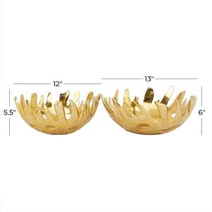 Elegant Gold best selling decoratrive <b>Metal</b> <b>Bowl</b> With Artistic Jagged Edge Perfect for Modern Home Decor and Centerpiece Display - Product Image 5