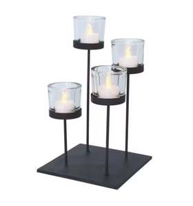 Design moderne Bougeoir abstrait en fil métallique doré Lanterne photophore pour fête maison décorative pour Noël - Product Image 2