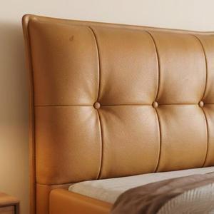 Cadre de lit rembourré adapté aux animaux domestiques, lit flottant moderne italien minimaliste avec rangement, cadre de lit Queen Size silencieux - Product Image 1