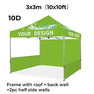 Show Tent Aluminum Frame Folding Waterproof Gazebo Pop Up Canopy Tent For Printed 10x10 10x20 Outdoor Event Party Trade Show Custom Logo