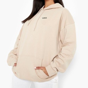 Alta calidad Tarifa barata/Tarifa de fábrica Transpirable Sudadera con capucha de gran tamaño para mujer Sudadera con capucha lisa de gran tamaño Bolsillo central delantero - Product Image 2