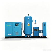 Kompresor Udara Sekrup Terintegrasi 37kW 50HP untuk Pemotongan Laser Serat 20kW-30kW 1.6MPa Sistem Udara Terpasang di Skid Logo Kustom Grosir