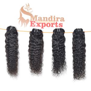Extensiones de Cabello Humano Natural Virgen Negro Ondulado de Doble Trama, Tejido a Máquina, Estilo Templo Vietnamita, 100% Precio Mayorista - Product Image 3