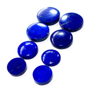 Cabochon rond en Lapis Lazuli bleu naturel poli pierre précieuse en vrac pour la fabrication de pendentifs exportateur - Product Image 5