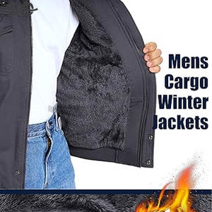 Chaquetas de invierno para hombre, chaqueta térmica de algodón con forro polar para camionero, chaqueta de trabajo para senderismo, ropa de abrigo cálida para clima frío, aislamiento duradero - Product Image 6