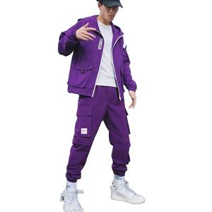 Ensemble de survêtements deux pièces personnalisé pour hommes Pantalon de jogging de haute qualité avec fermeture éclair Équipement de sport brodé pour les sports d'hiver décontractés - Product Image 4