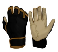 Guantes de Bateo de Béisbol con Puño Corto, Protección para las Manos, Cuero Duradero, Soporte para la Muñeca, Transpirables, Ligeros, Colores y Logotipo Personalizables
