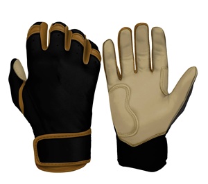 Guantes de bateo de béisbol con puño corto, protección de manos, cuero, colores personalizados y logotipo, diseños OEM/ODM - Product Image 1