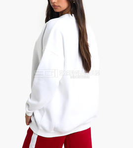 Women's Winter Printed Custom Sweatshirt Pure Cotton Oversized Pullover with Batwing Sleeves Eco-Friendly & Breathable - Product Image 4